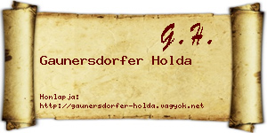 Gaunersdorfer Holda névjegykártya